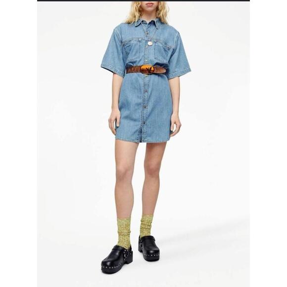 RE/DONE Oversized Denim Shirt Dress (S) - www.disolcolor.com
